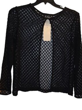 Jolibel Long Sleeve Black Cardigan Size 8 NWT